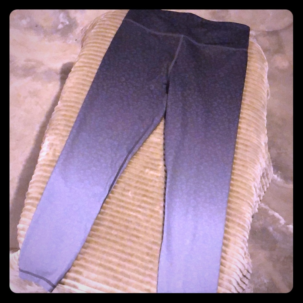 Zyia grey cheetah ombré leggings 7/8 length